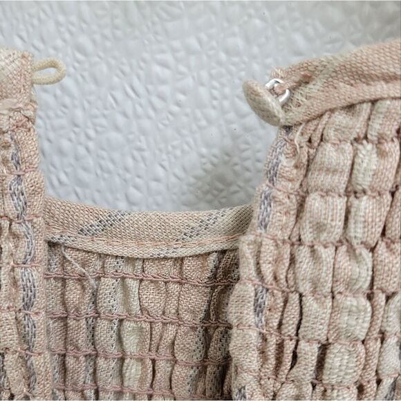 Storia Smocked Cotton  Floral Ruffle Cap Sleeve Dress Small NWT - Picture 10 of 11